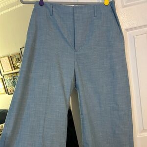 Ralph Lauren Blue Linen Wide Leg Pants